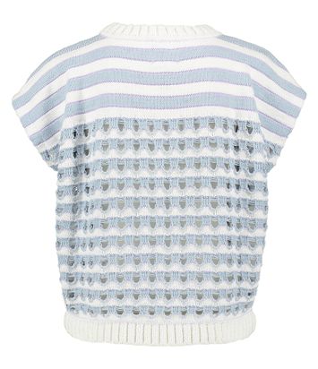 Blauw/wit gehaakte trui Marccain Sport 