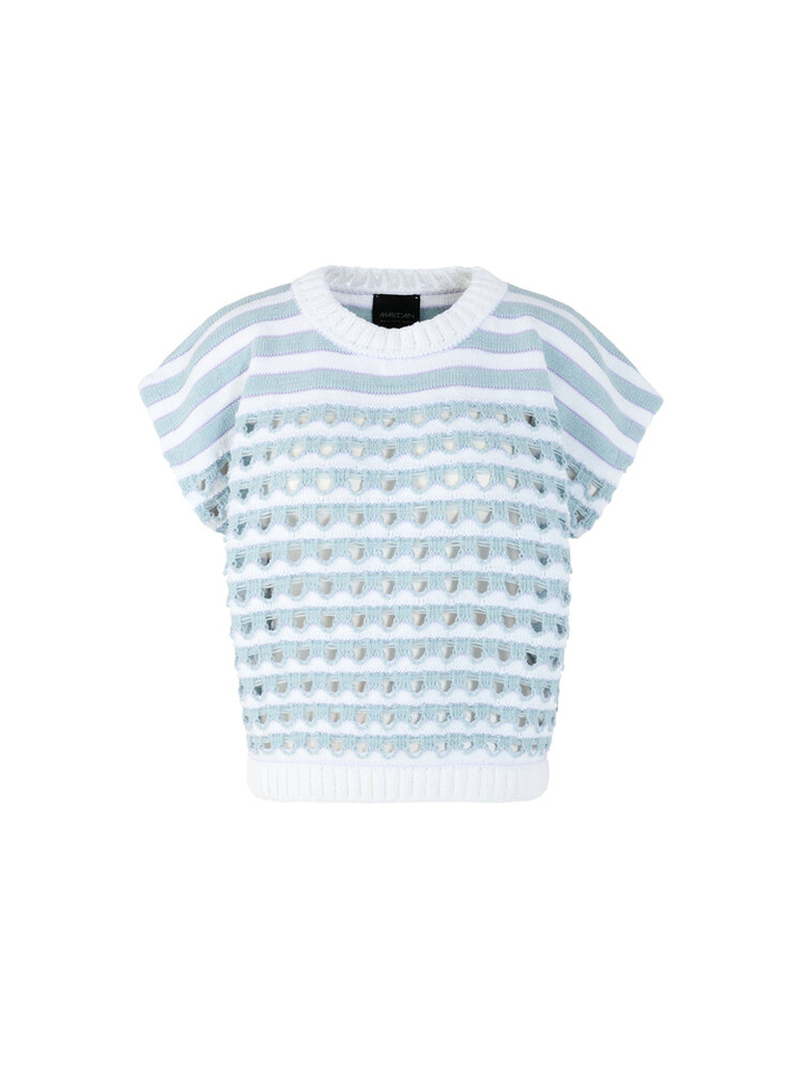 Blauw/wit gehaakte trui Marccain Sport 