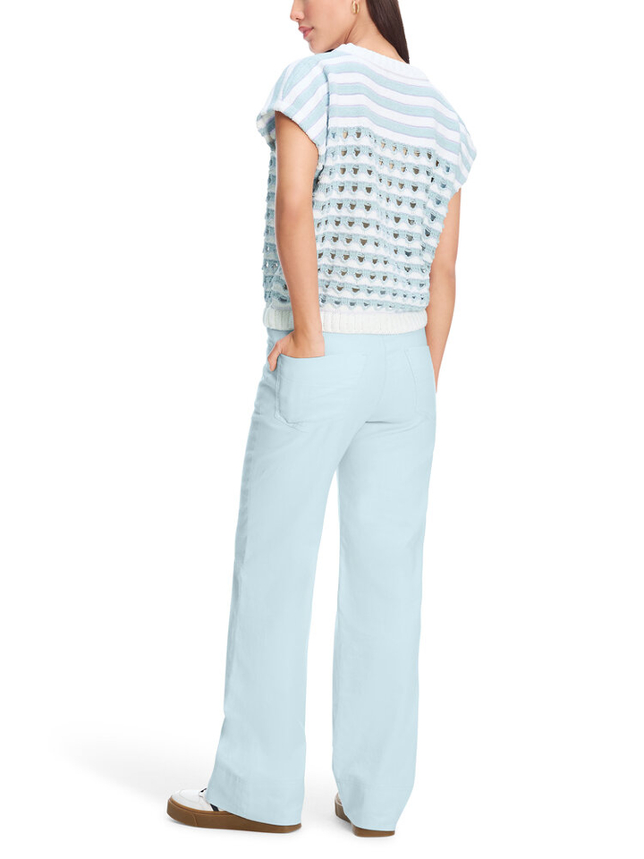 Blauw/wit gehaakte trui Marccain Sport 