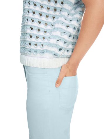 Blauw/wit gehaakte trui Marccain Sport 