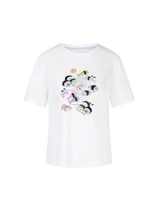 Marc Cain sports Witte t-shirt met opdruk Marccain Sport