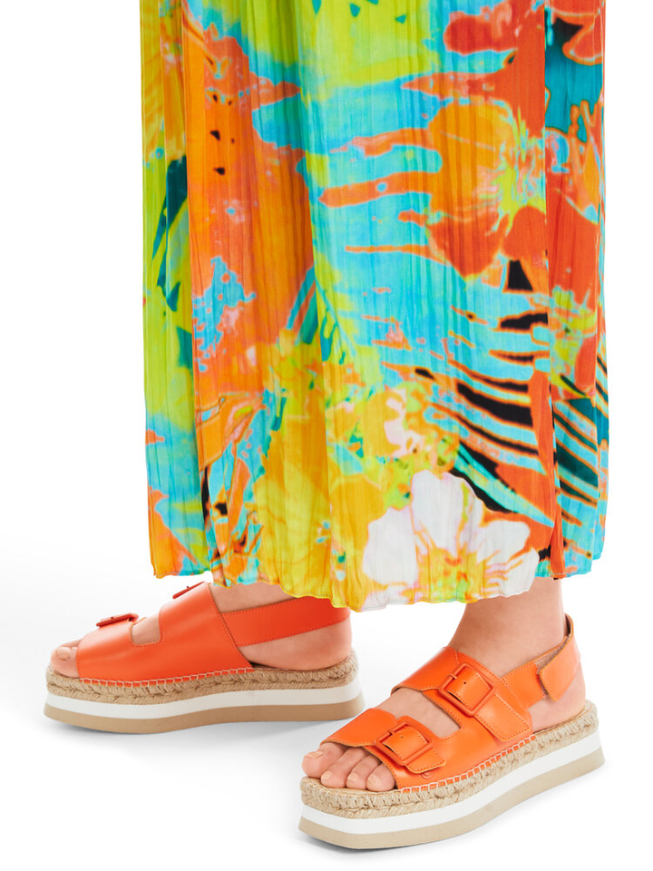 Multicolor broek met plissé en elastiek Marccain Sport