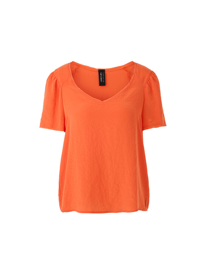 Oranje soepelvallende bloes Marccain Sport 
