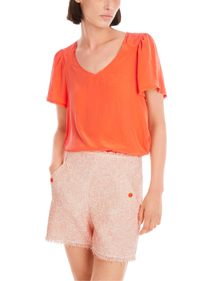 Oranje soepelvallende bloes Marccain Sport 