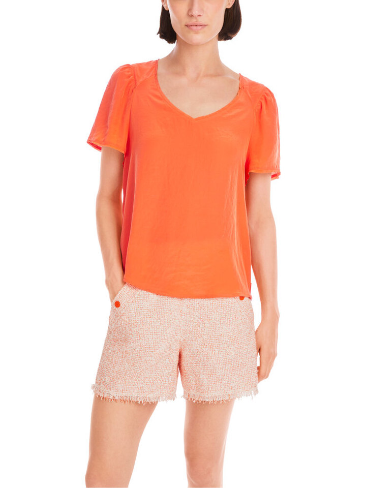 Oranje soepelvallende bloes Marccain Sport 