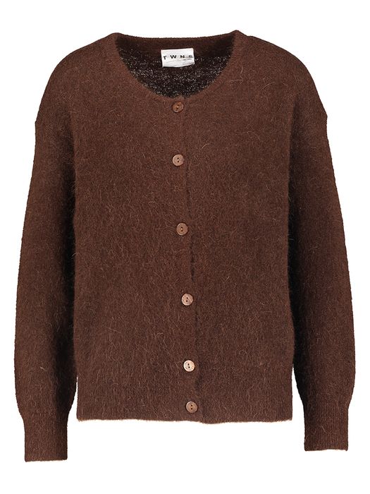 Chocolade gilet met knopen Arvada Twns