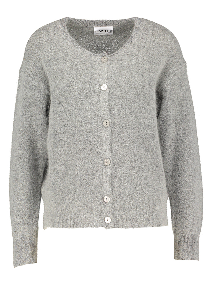 Dark grey gilet met knopen Arvada Twns