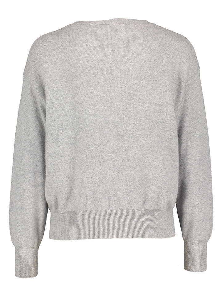 Pearl gray gilet met v-hals en knopen Aspen Twns