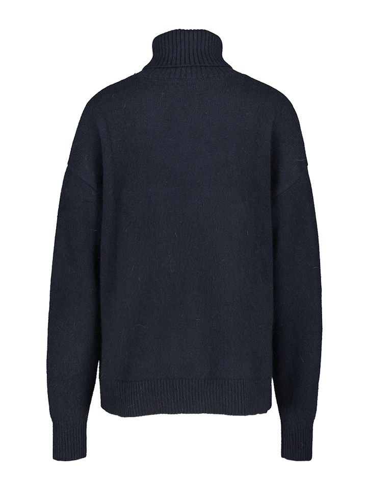 Donkerblauwe trui met rolkraag Greenley Twns