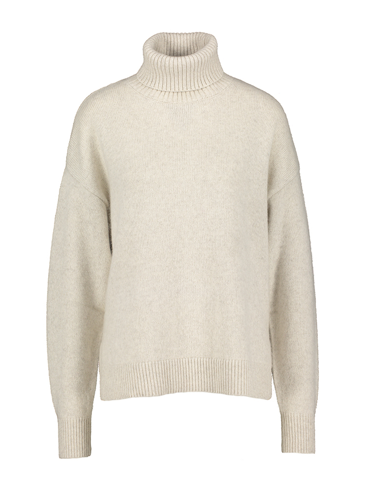 Mottled beige trui met rolkraag Greenley Twns 