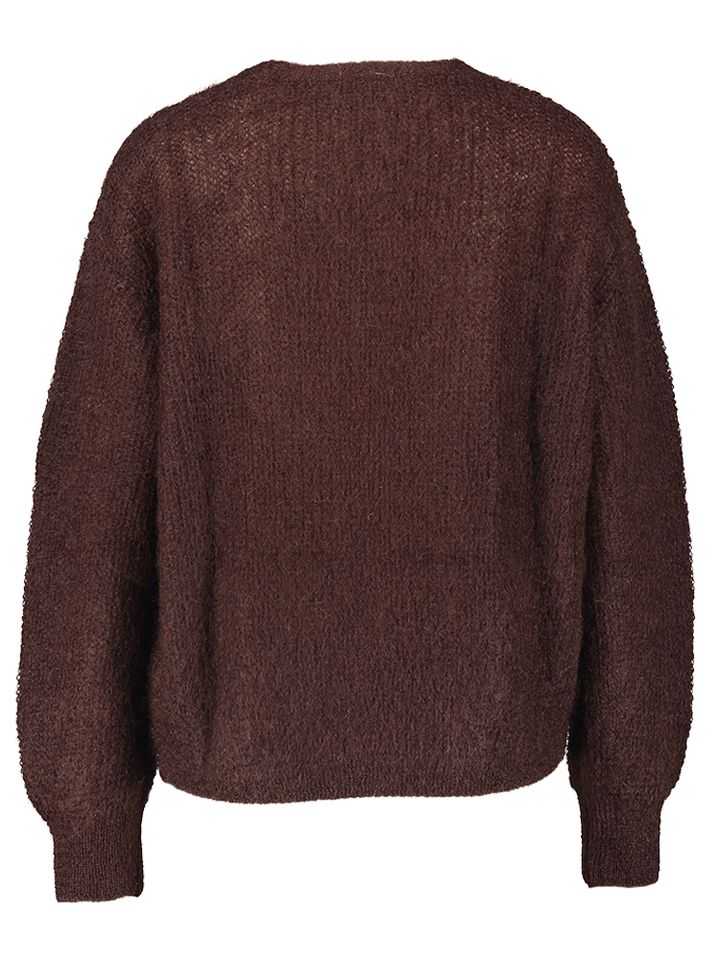 Chocolade gilet met knopen Erie Twns