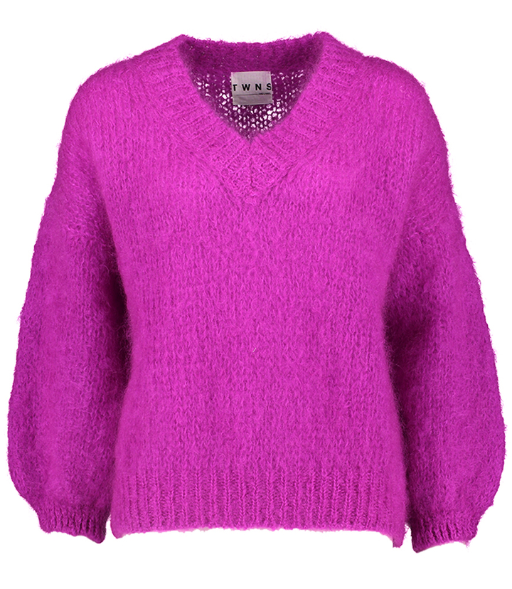 Purple trui met ronde hals Engelwood Twns