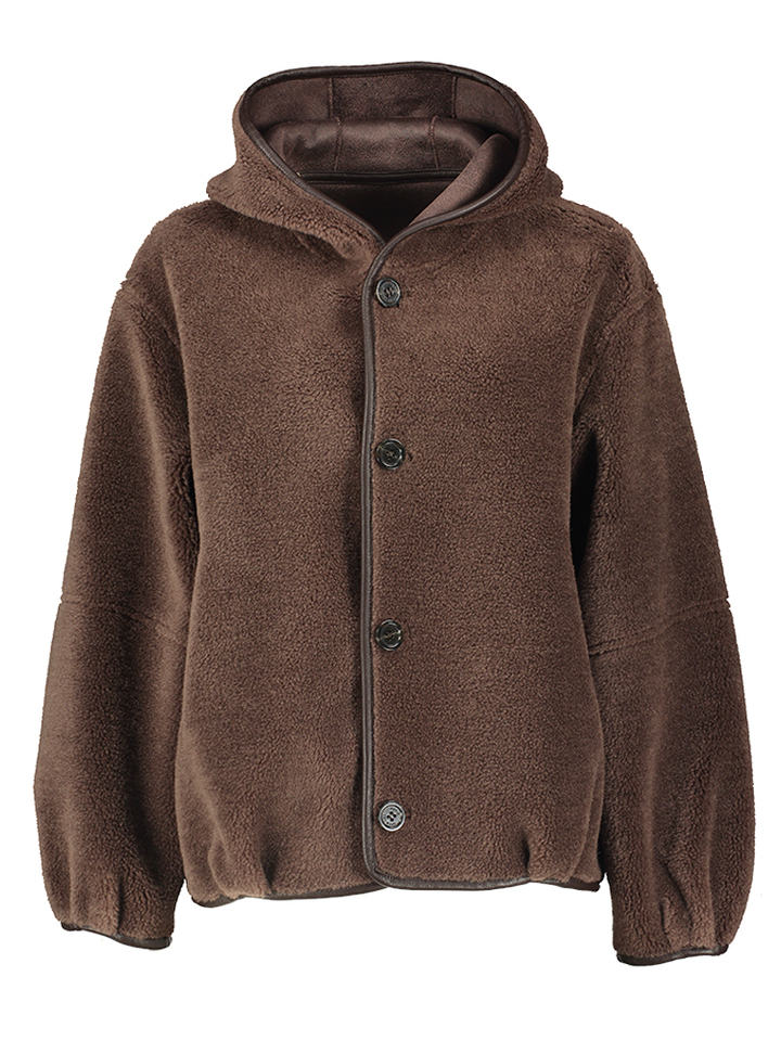 Donkerbruine winterjas Natacha Oakwood