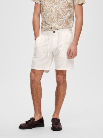 Cloud dancer/creme kleurige short Selected 