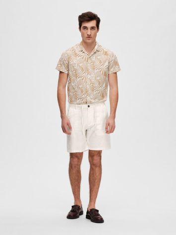 Cloud dancer/creme kleurige short Selected 