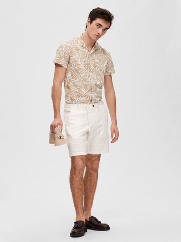 Cloud dancer/creme kleurige short Selected 