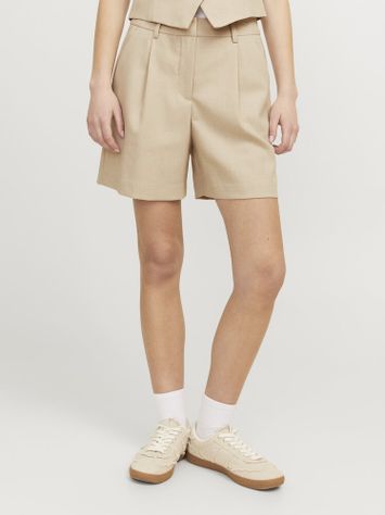 Beige short met bandplooi JJXX