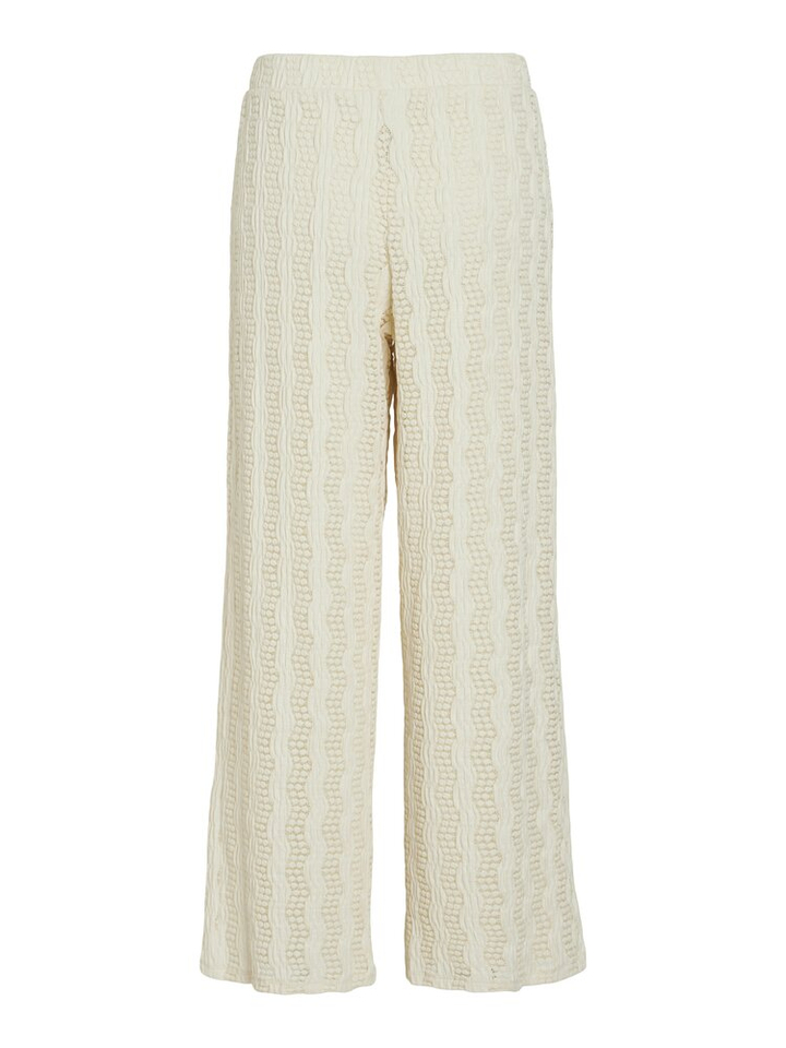 Beige broek met broderie Vilumena Vila 