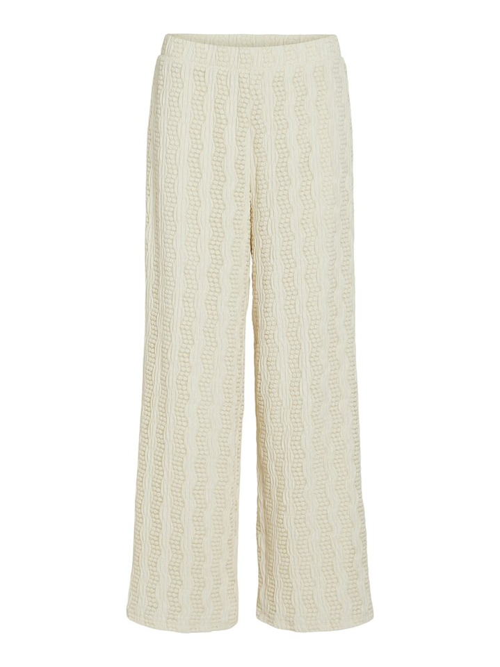 Beige broek met broderie Vilumena Vila 