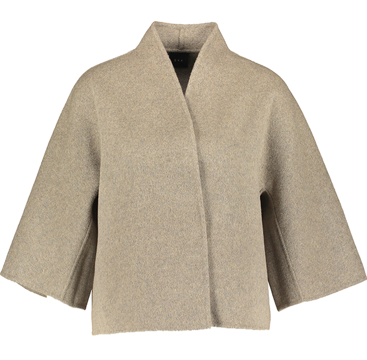 Beige korte wollen mantel Kira Christian Aks