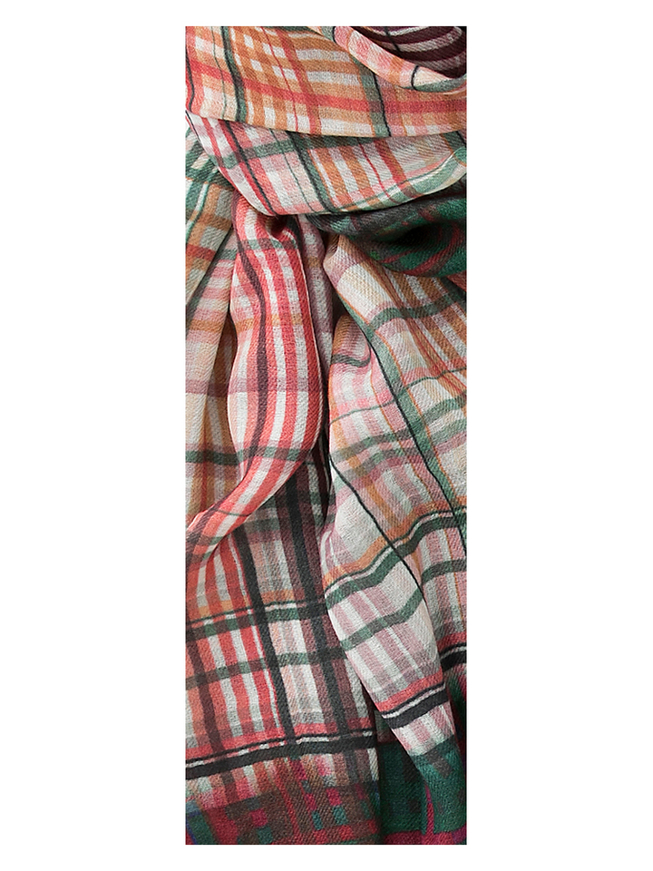 Multicolor sjaal in ruitmorief Scarf 