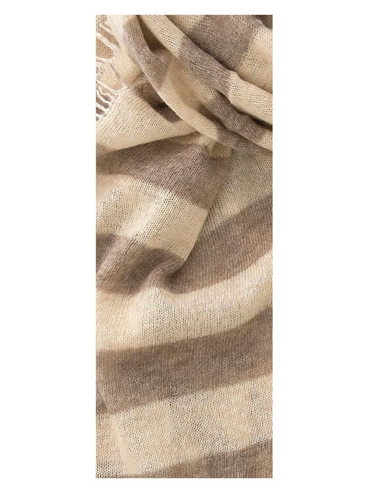 Beige gestreepte sjaal Scarf