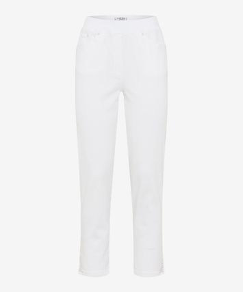 Witte slim fit 7/8 broek Pamina Capri Raphaela By Brax 