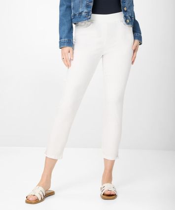 Witte slim fit 7/8 broek Pamina Capri Raphaela By Brax 
