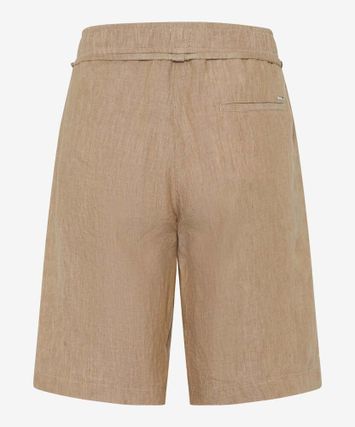 Beige linnen short met elastiek Brax 