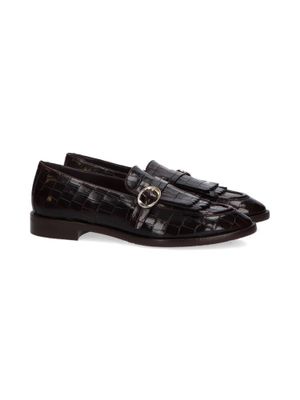Bordeaux moccasins in crocco Pertini