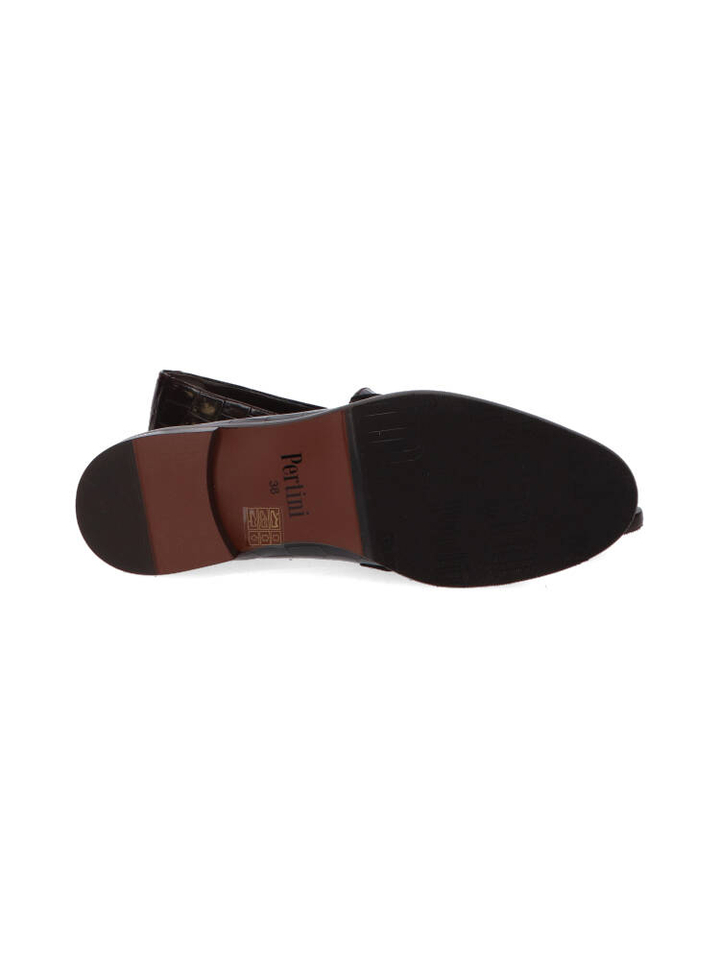 Bordeaux moccasins in crocco Pertini