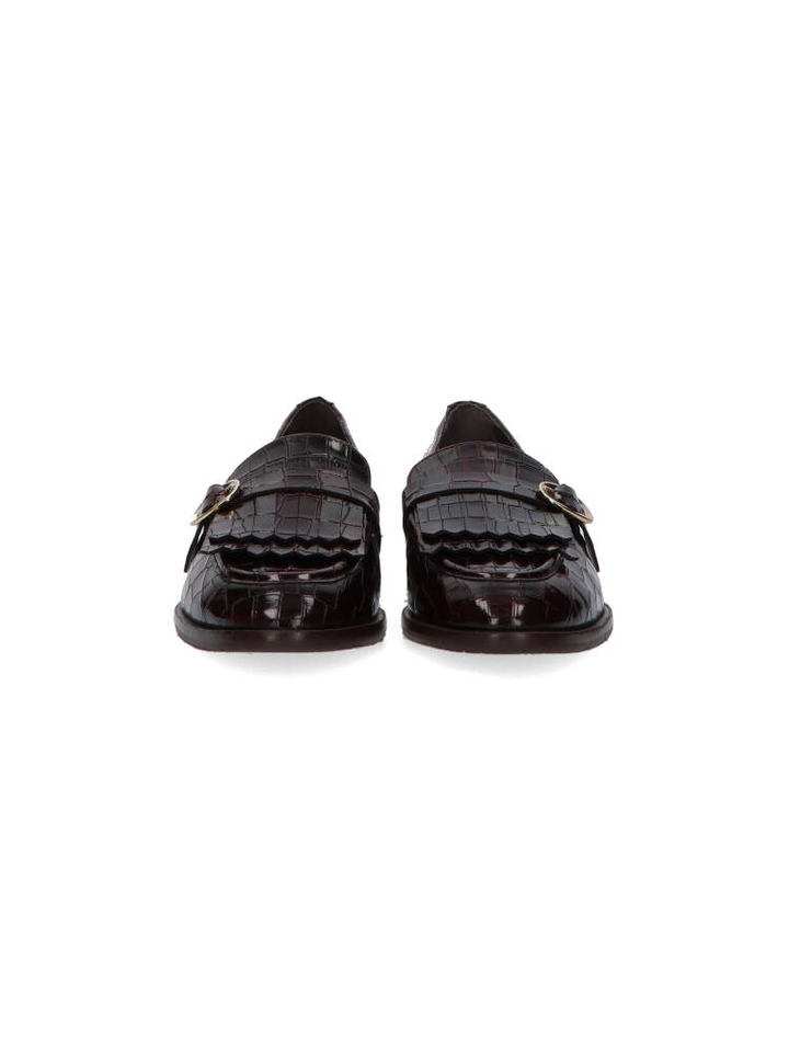 Bordeaux moccasins in crocco Pertini