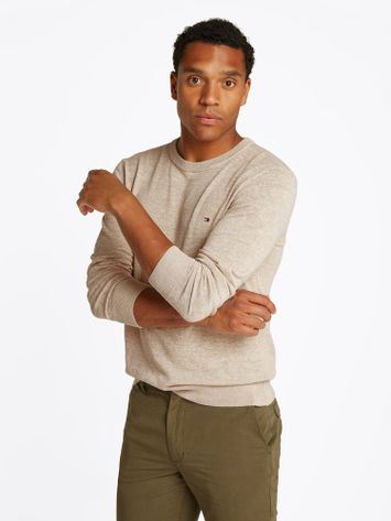 Beige trui met ronde hals Tommy Hilfiger 