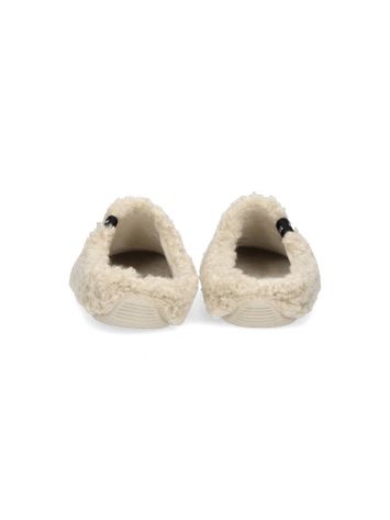 Beige pantoffels in teddy stof York Curly Verbanas 