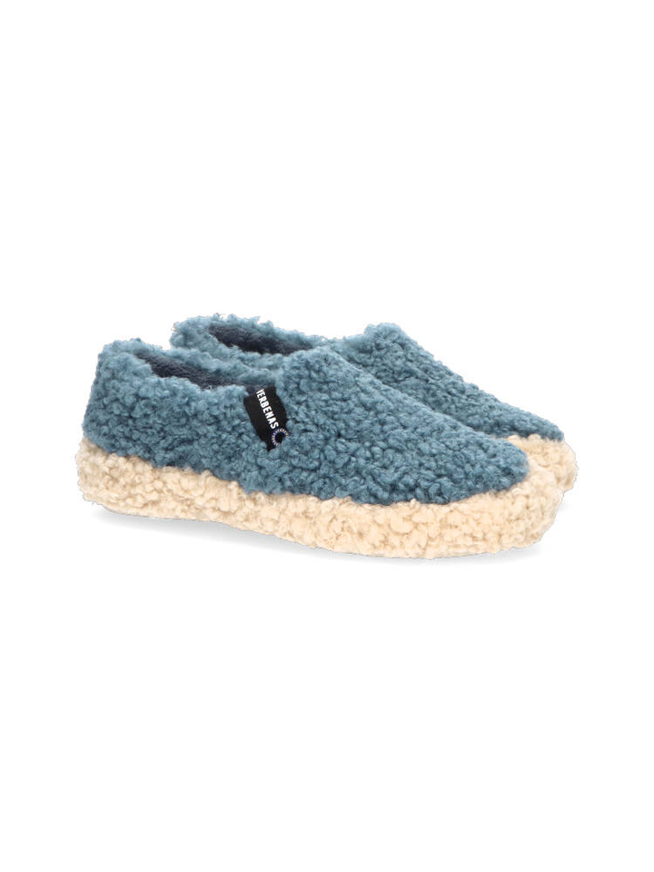 Beige/blauwe pantoffels Yecla Curly Verbanas