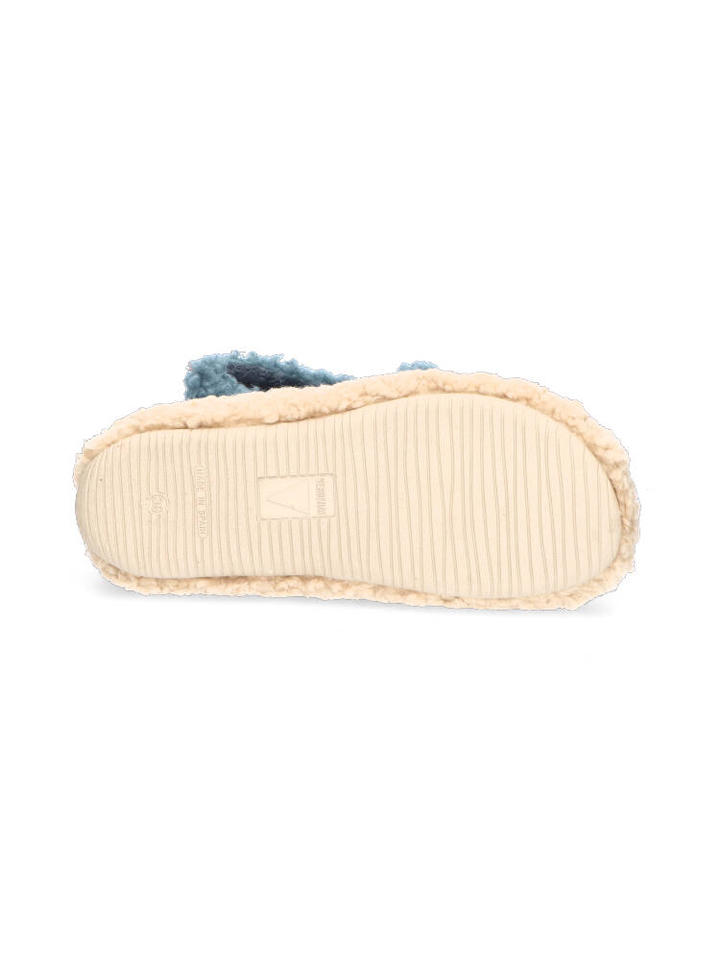 Beige/blauwe pantoffels Yecla Curly Verbanas