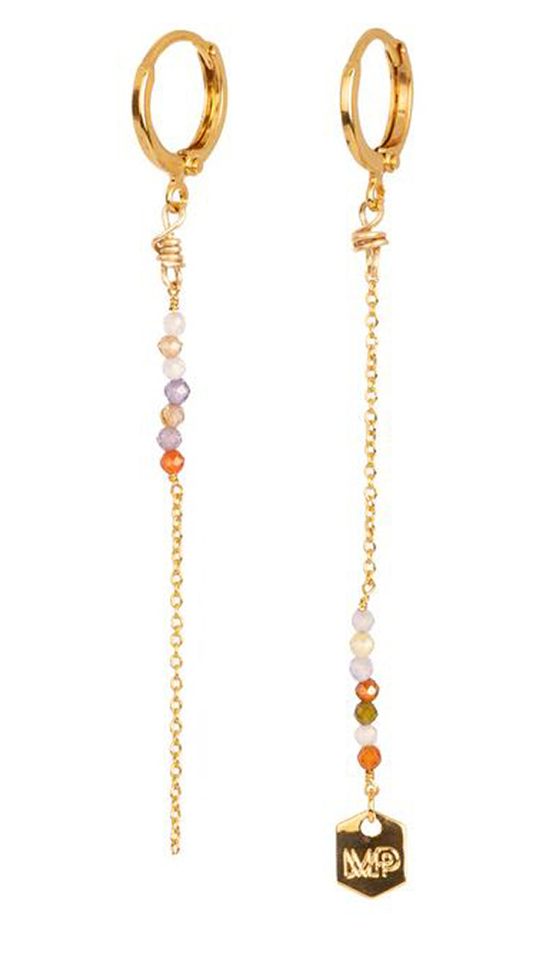 Symmetrische ketting en zirkonium oorbellen Riva Murielle Perrotti