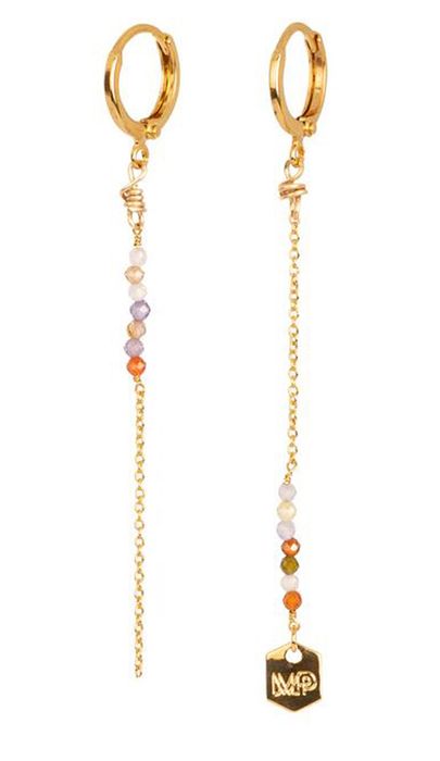 Symmetrische ketting en zirkonium oorbellen Riva Murielle Perrotti