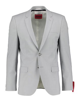 Hugo 2-delig extra slim fit lichtgrijs kostuum Boss