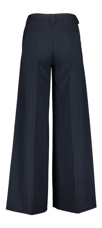 Blauwe geklede wijde broek The Latest 