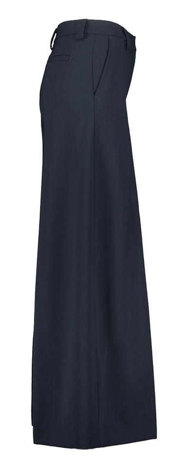 Blauwe geklede wijde broek The Latest 