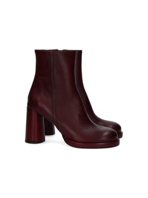 Bordo boots met blokhak Zinda