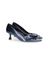 Blauwe metallic pump met trechterhak Zinda 