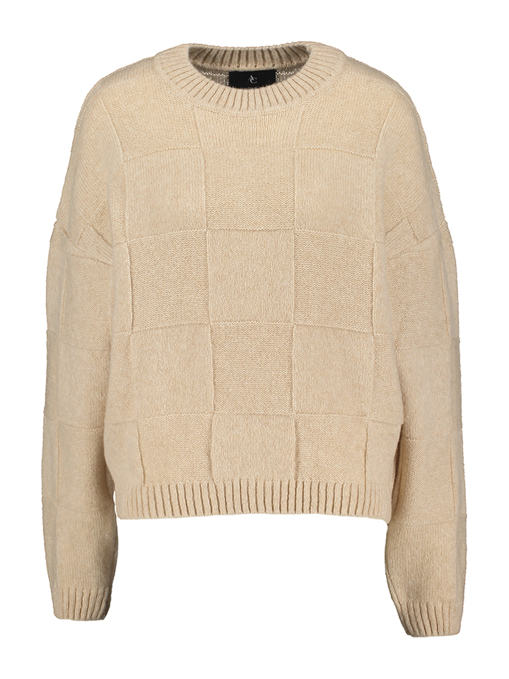 Beige pull met lange mouwen en motief Danni AC 