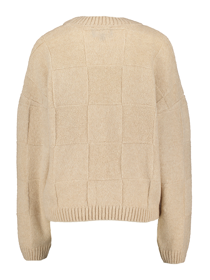 Beige pull met lange mouwen en motief Danni AC 