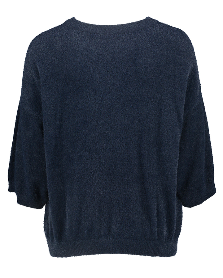 Blauwe pull met korte mouwen Lisa AC 