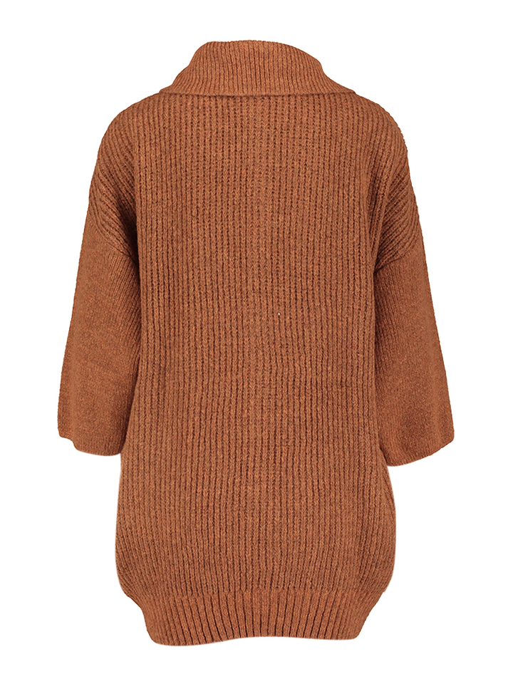 Camelkleurige gilet met rits Olivia AC 