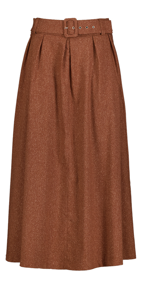 Roestkleurige gespikkelde lange rok Roxy AC 