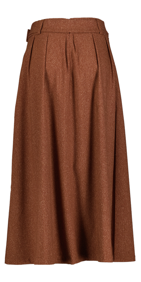 Roestkleurige gespikkelde lange rok Roxy AC 