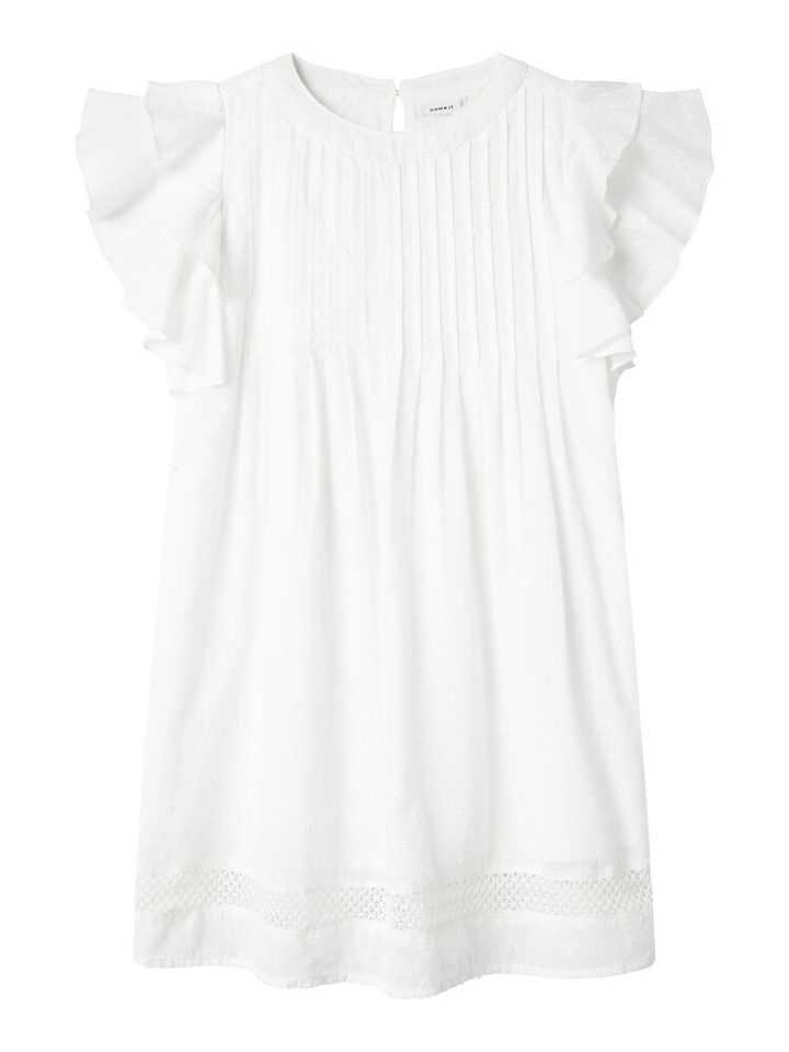 Witte jurk in broderie Name It